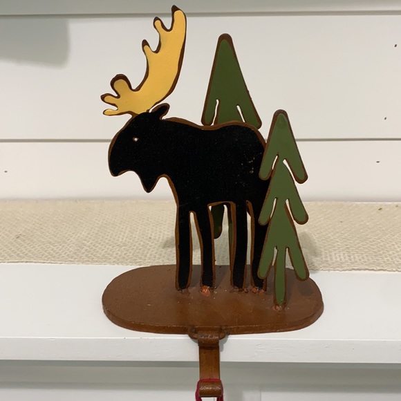 Moose & Bear Christmas Stocking hangers - Picture 1 of 6
